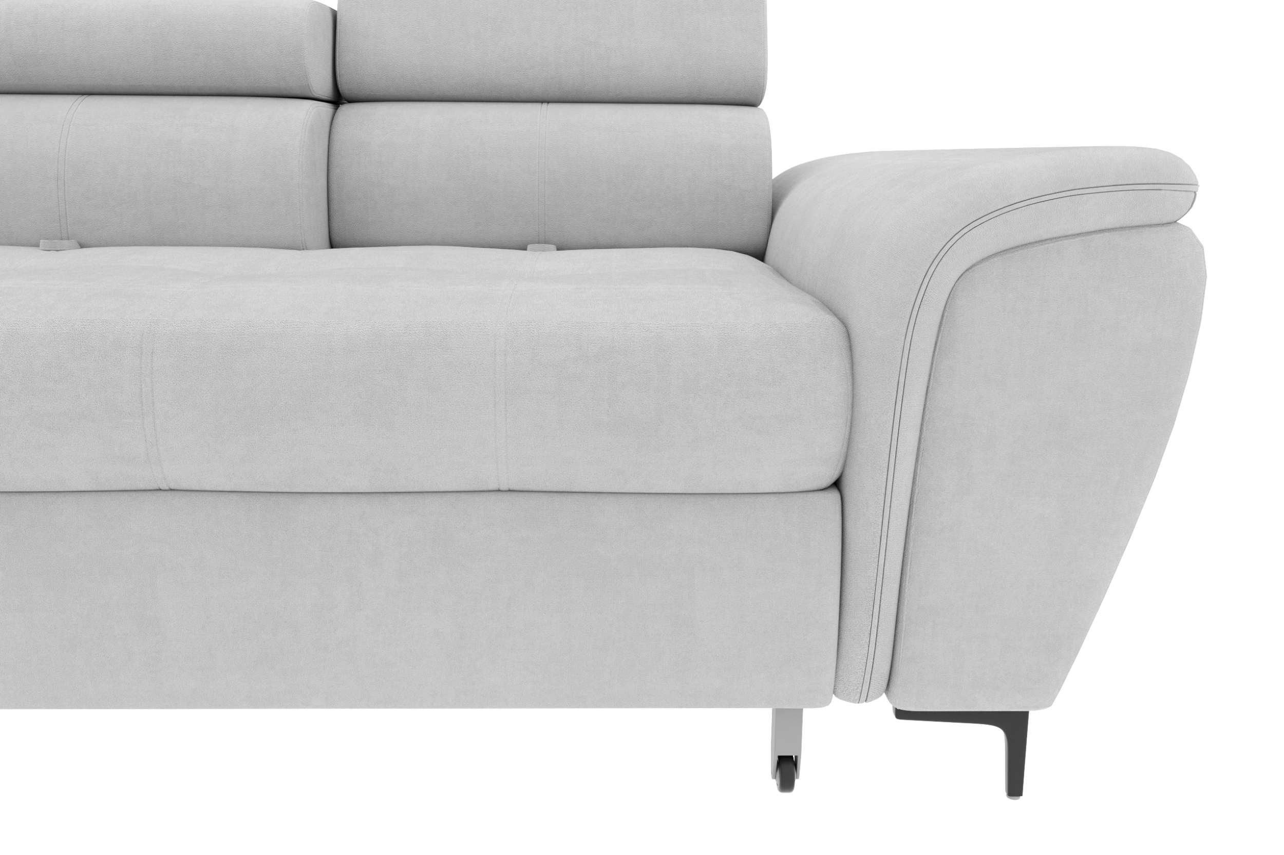 Stylefy Ecksofa Xander, L-Form, Eckcouch, Kopfteil-, links bestellbar, Sitztiefenverstellung Bettkasten, rechts und Bettfunktion Creme wahlweise oder mit mane inklusive und Rückenlehnen