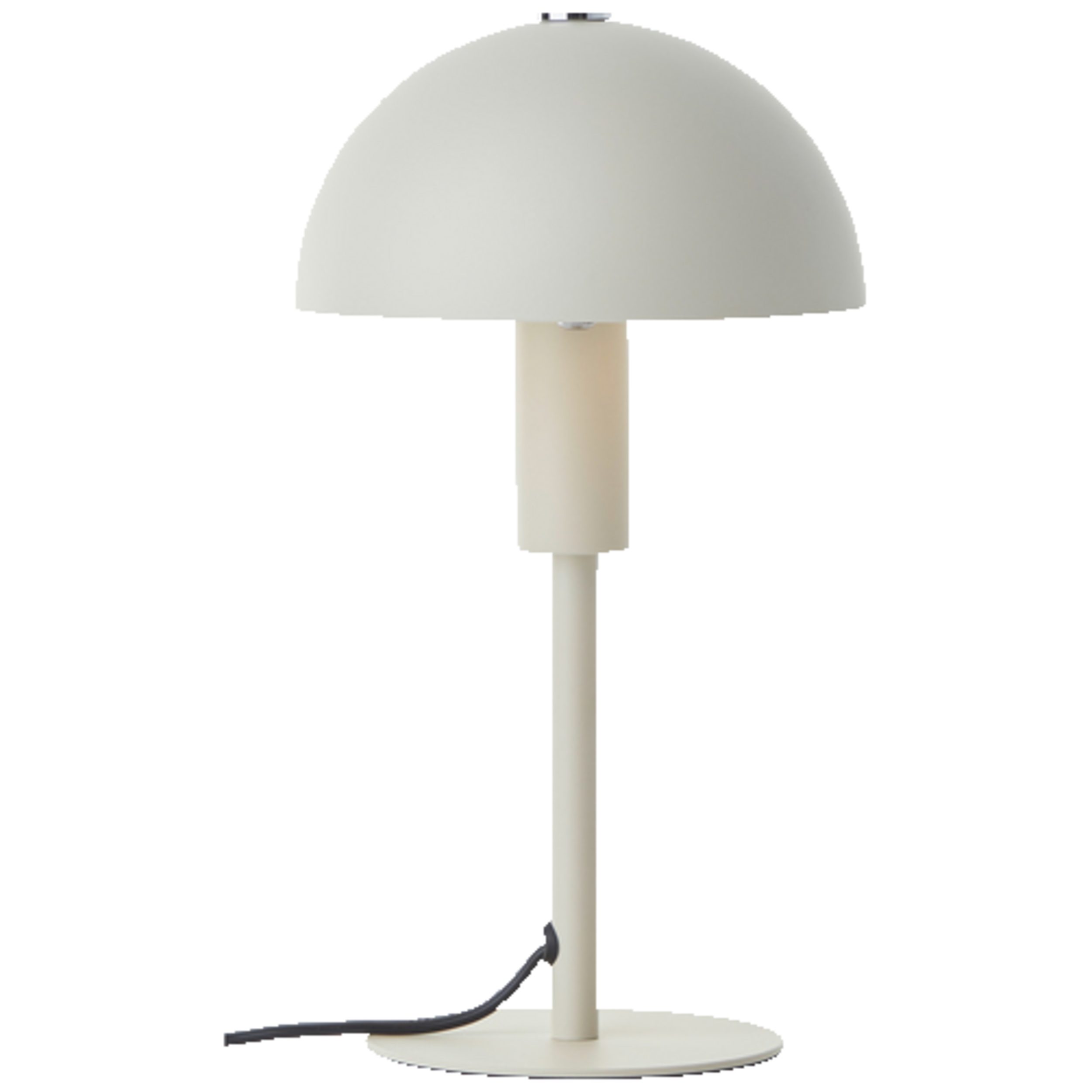 Lightbox Tischleuchte, ohne Leuchtmittel, Pilz-Design Tischlampe, H 27 cm, Ø 15 cm, E14-Fassung, Metall, beige