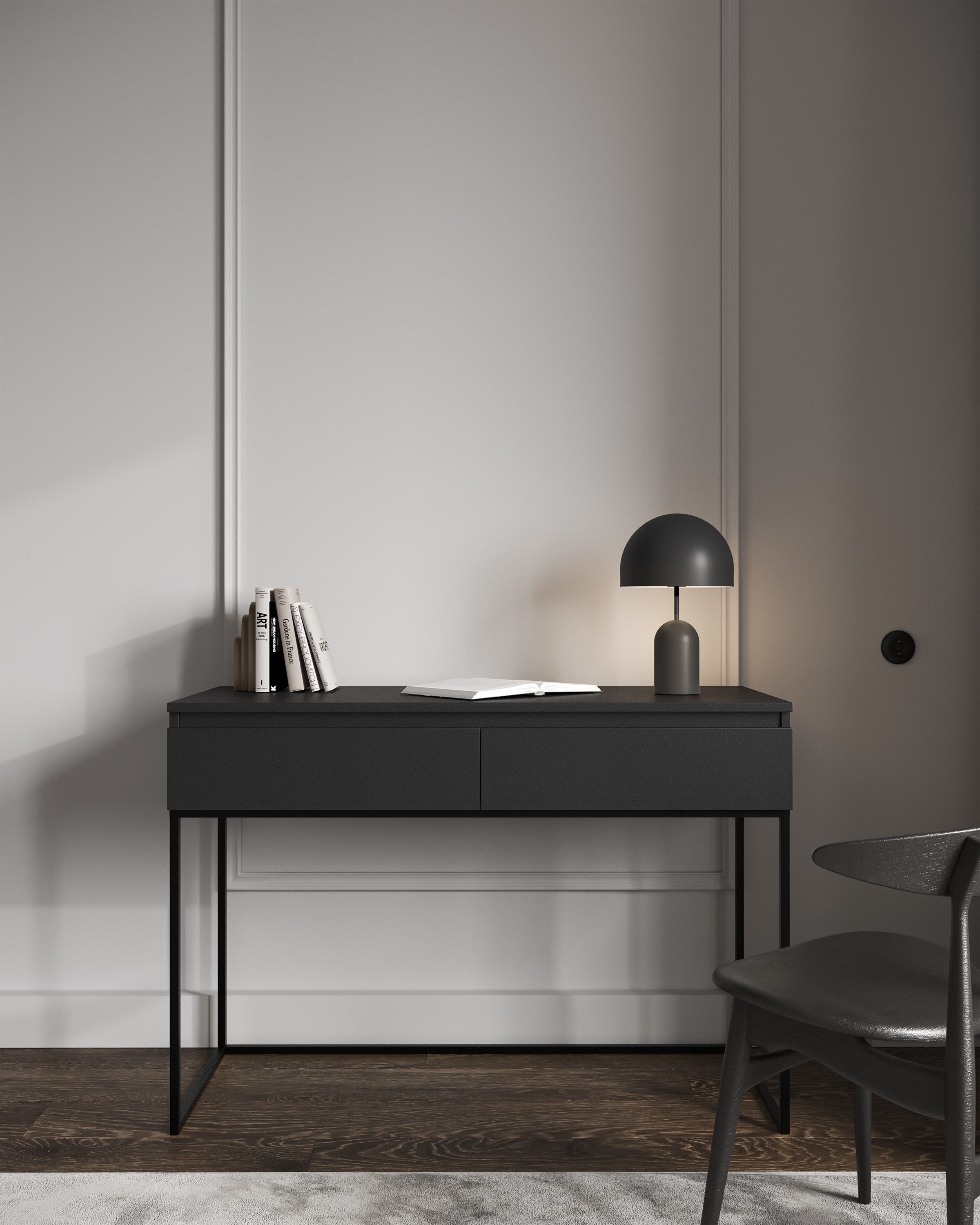 Selsey Schminktisch BEMMI, 2 Schubladen, Rahmengestell, 120 cm breit günstig online kaufen