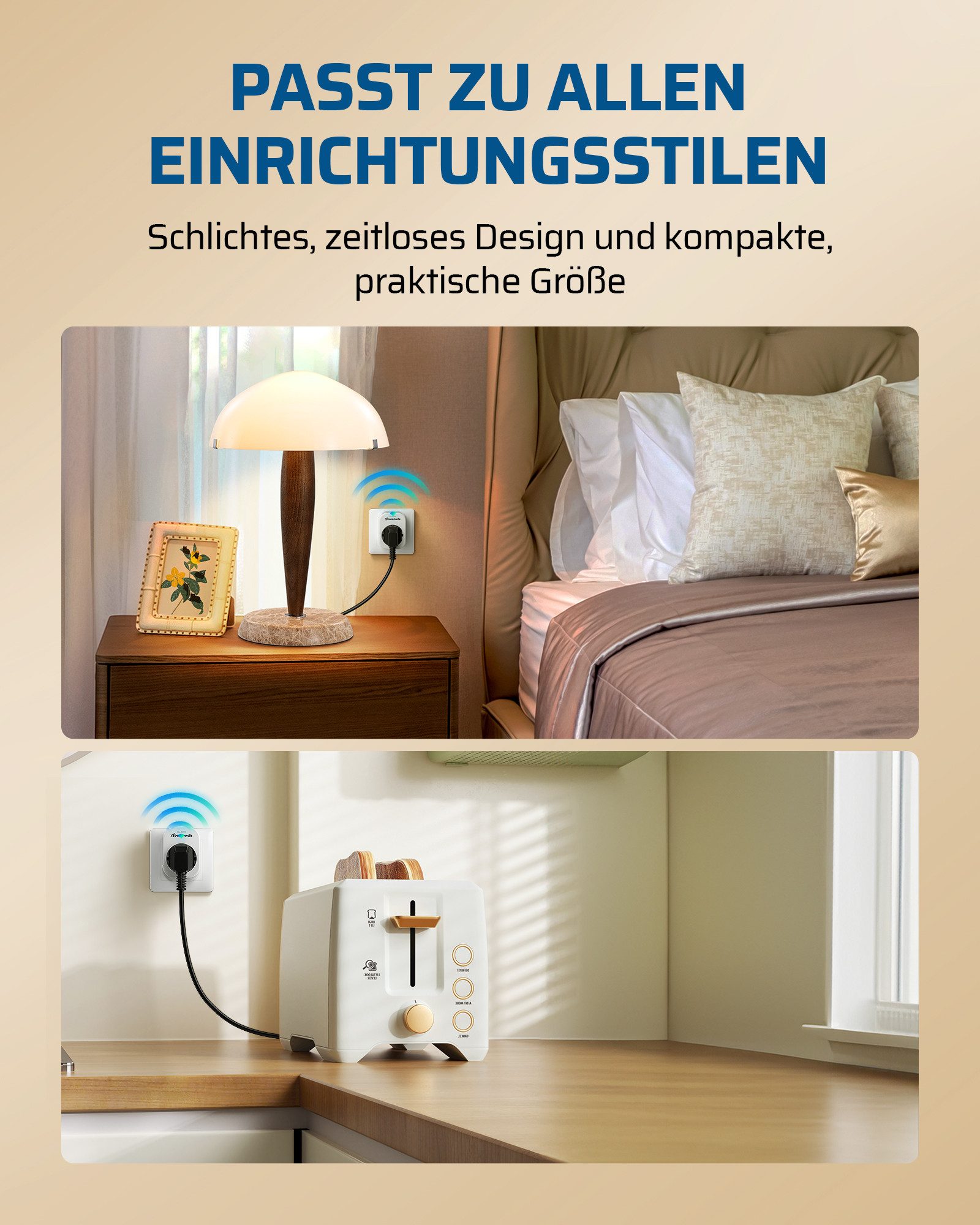 DEWENWILS Funksteckdose mit Fernbedienung, max. 3680 W, 2-St., Funk-Wandschalter, Lichtschalter für Feiertagsdeko, 30m Reichweite – Bild 5 von 5