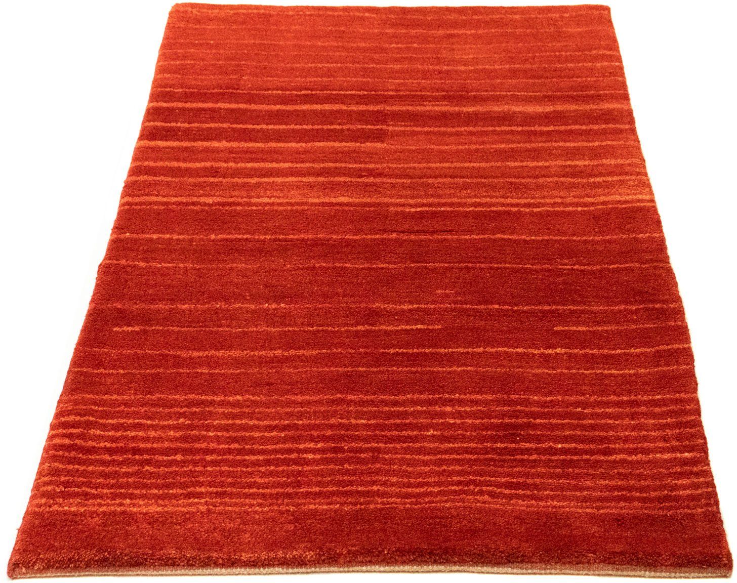 rot, mm, Teppich 18 rechteckig, morgenland, Höhe: Wollteppich handgeknüpft Gabbeh handgeknüpft