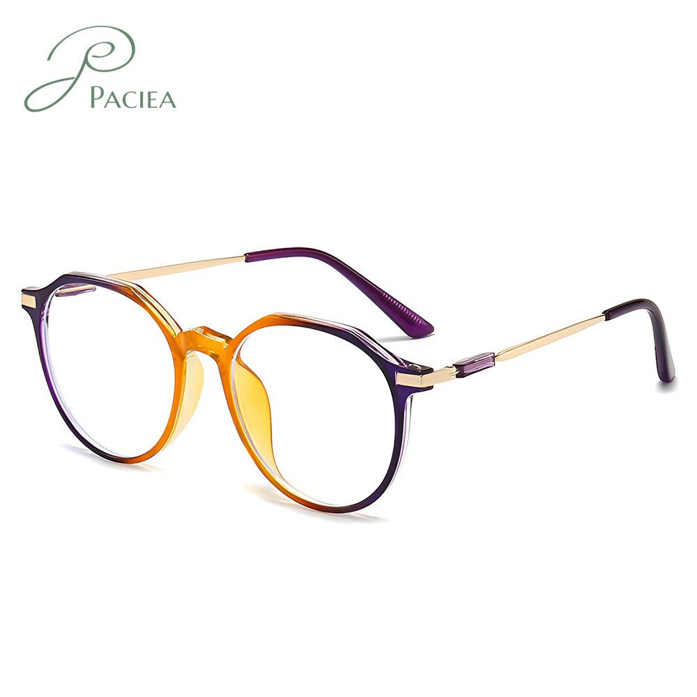 PACIEA Lesebrille Damen Herren Rundrahmen Blaulichtfilter Vollrand Ultraleicht