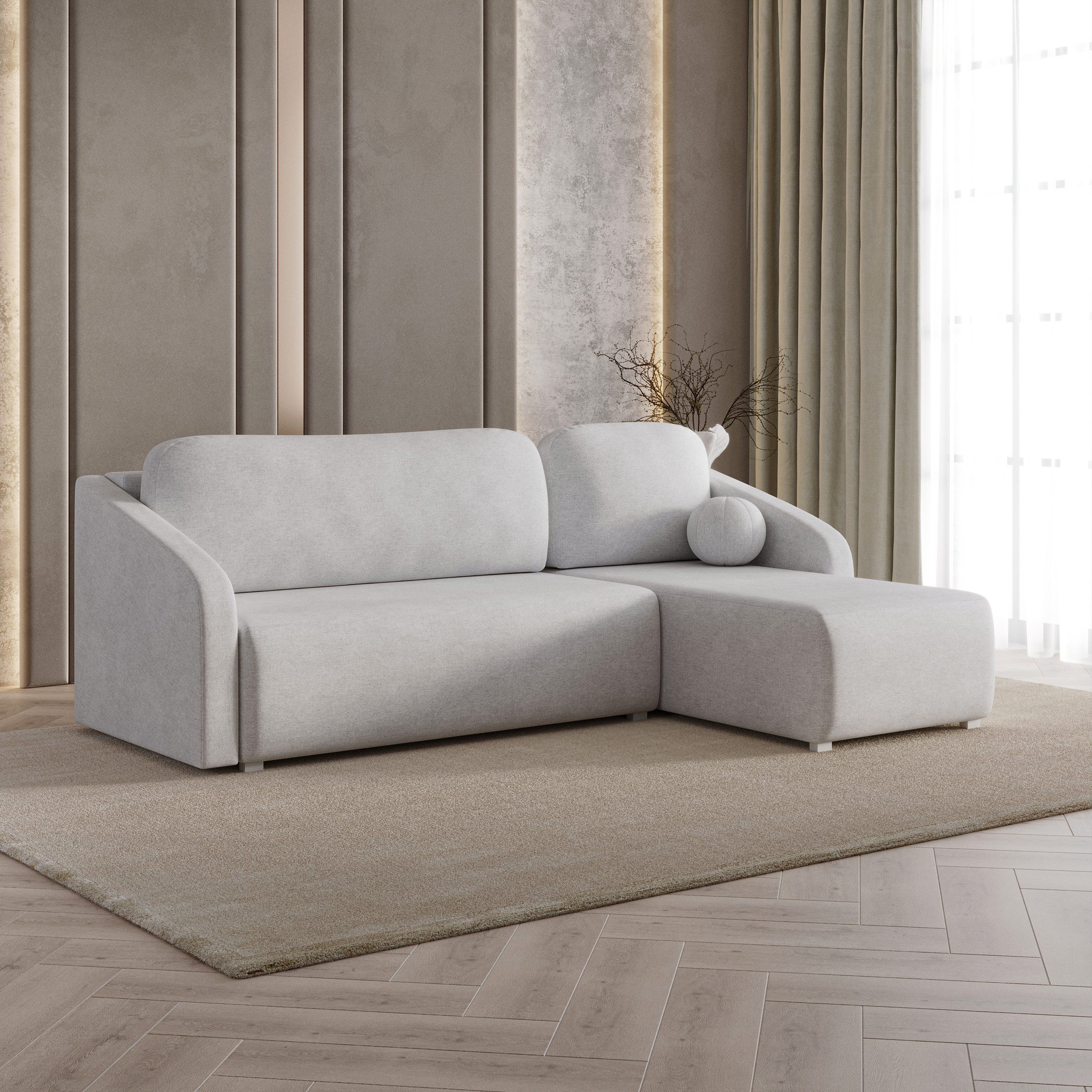 Ecksofa MARELLO mit Schlaffunktion L-Form, Sofa mit Bettkasten