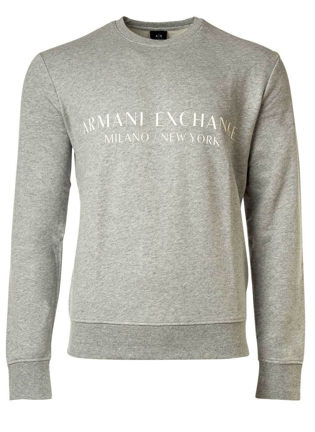 ARMANI EXCHANGE Sweatshirt Herren Sweatshirt - Pullover, Logo Grau