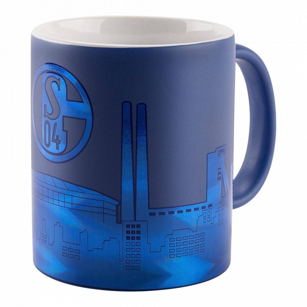 FC Schalke 04 Becher FC Schalke 04 Kaffeebecher Skyline Ton-in-Ton, Keramik