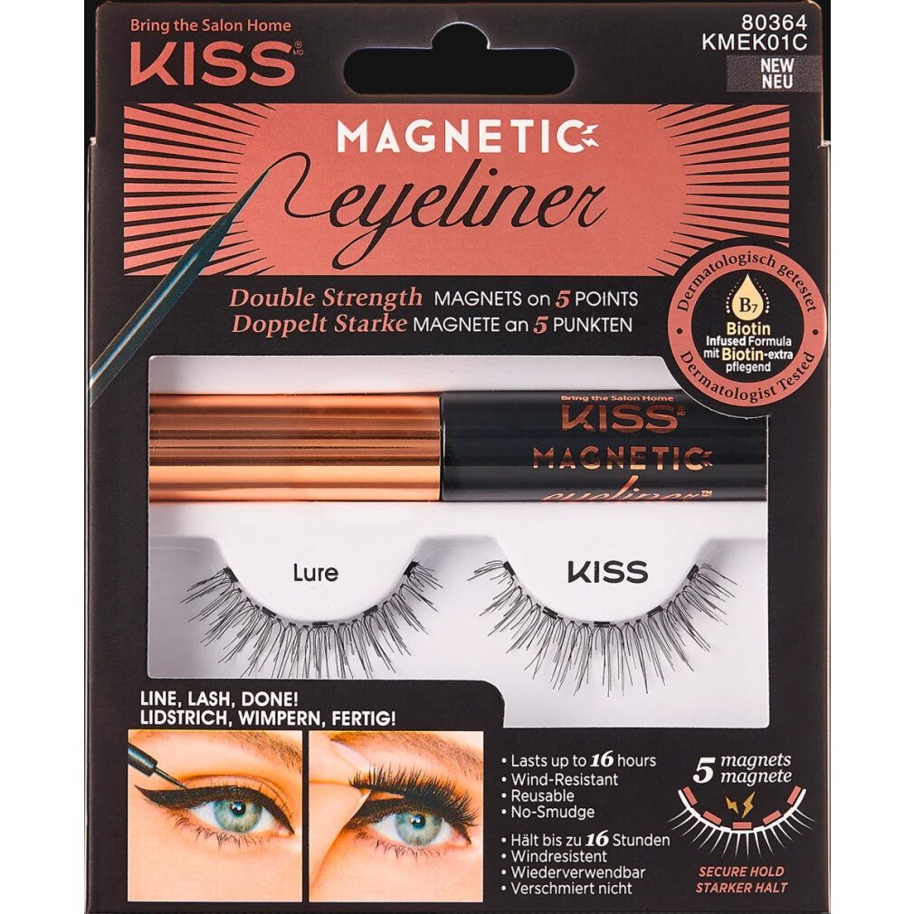 Kiss Eyeliner Magnetic (Magnetic Eyeliner & Lash Kit) - Variant: Lure