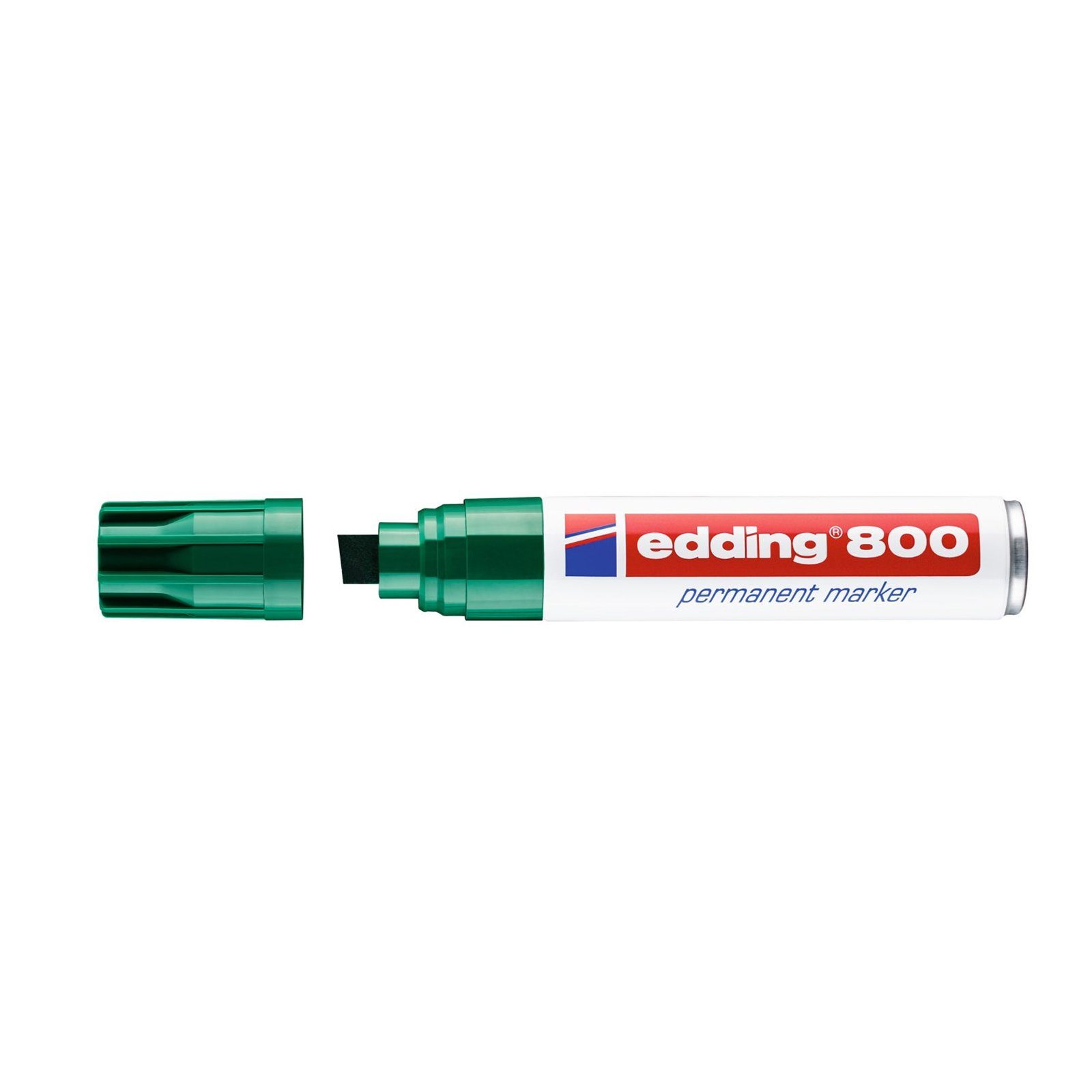 edding Permanentmarker Permanent-Marker Keilspitze 4-12 mm edding 800, (Stück, 1-tlg), Markierungsstift Grün