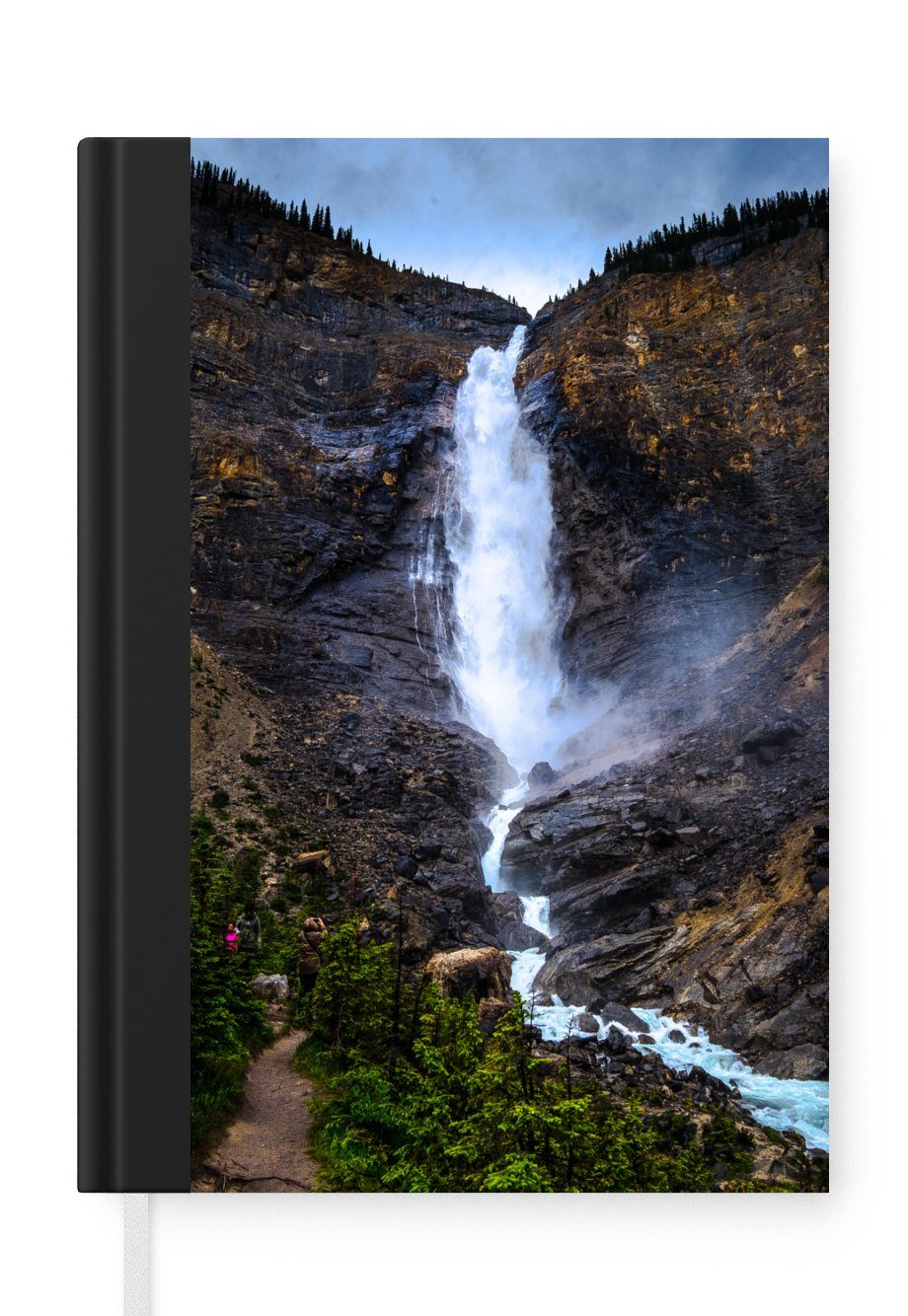 MuchoWow Notizbuch Takakkaw-Wasserfall Kanada, Journal, Merkzettel, Tagebuch, Notizheft, A5, 98 Seiten, Haushaltsbuch | Notizbücher