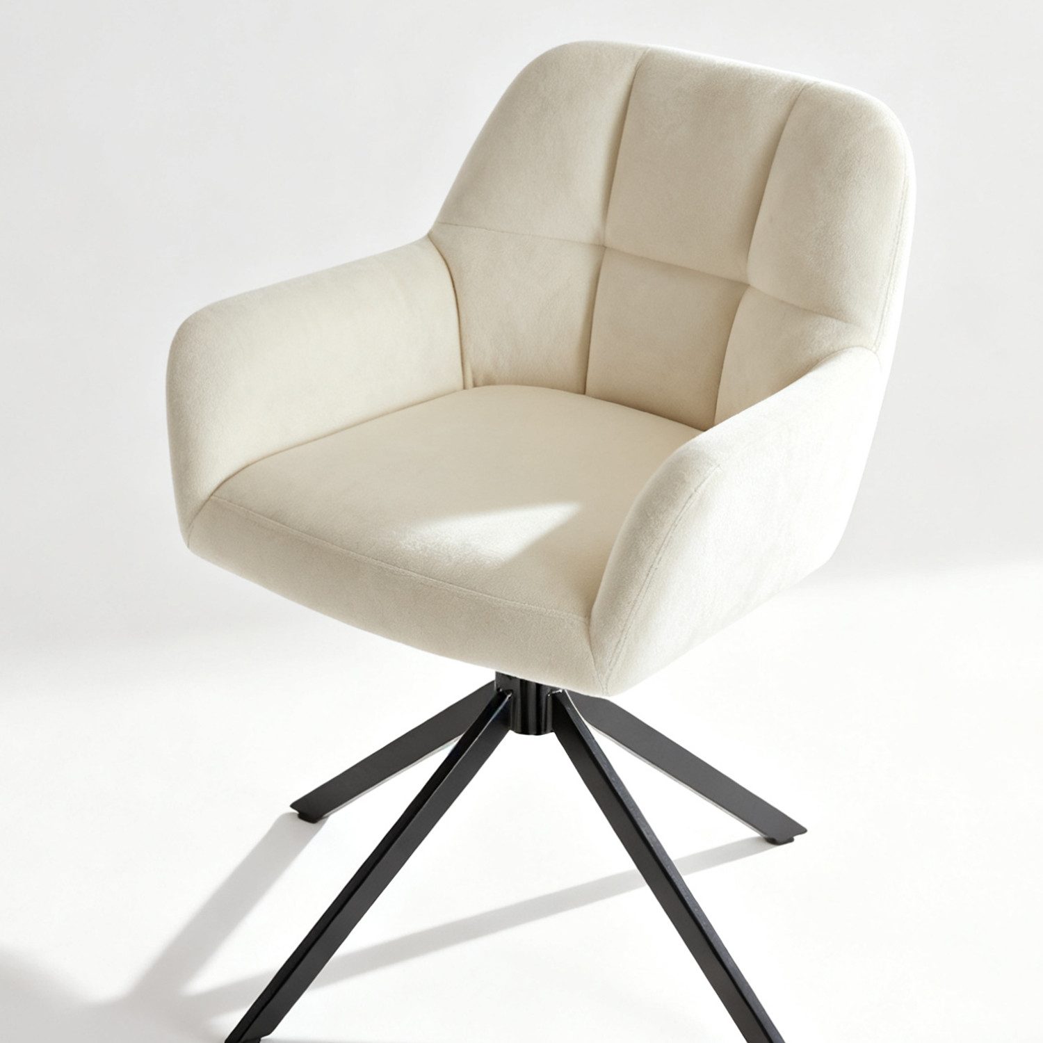 DUMOS Polsterstuhl Gepolsterter Drehstuhl für Esszimmer, 360° drehbar