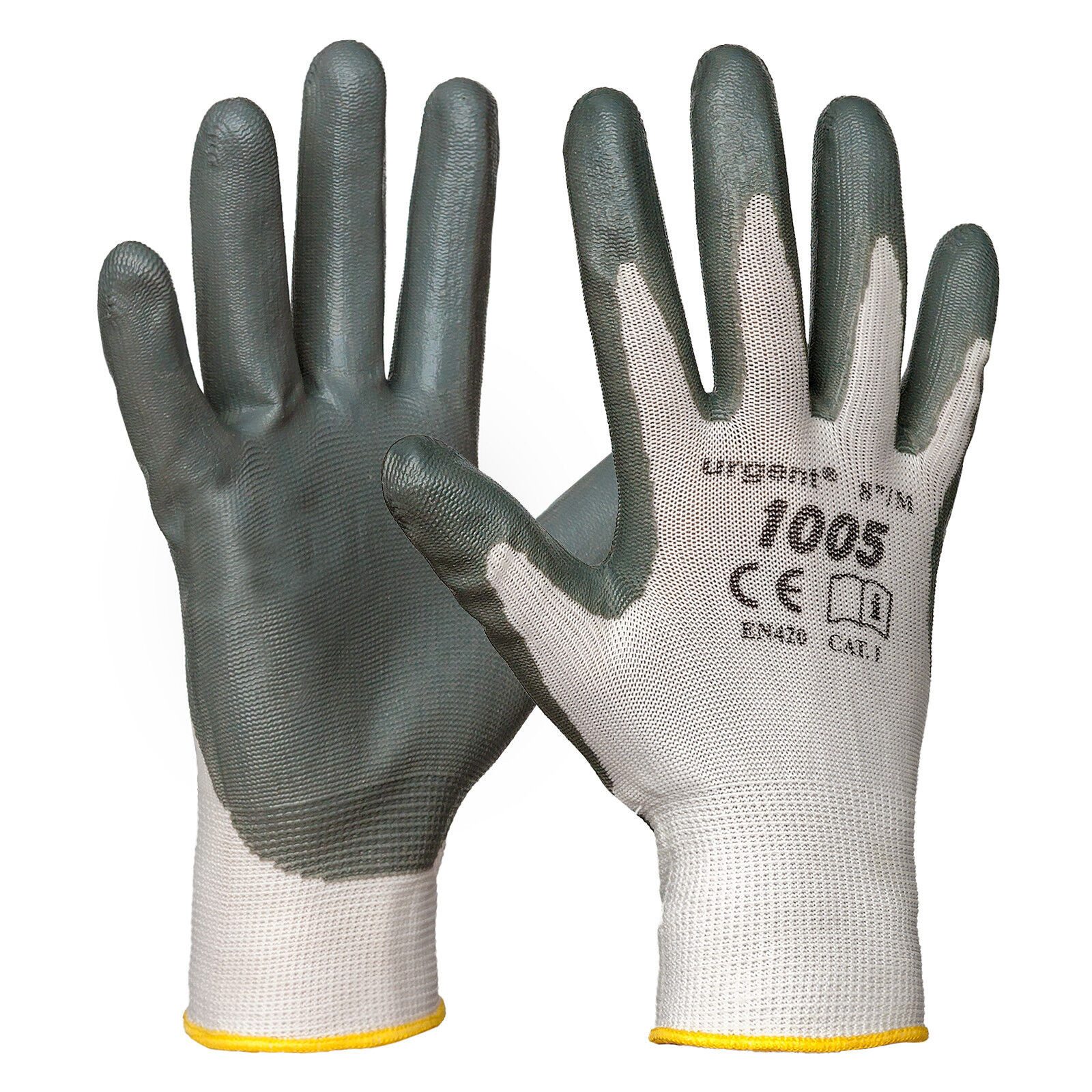Arbeitshandschuh-Set Arbeitshandschuhe Sicherheitshaschuhe Montagehandschuhe Nitril 12 Paar