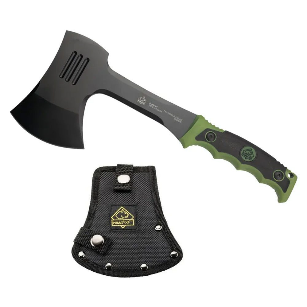 Puma Messer Messerschärfer XP Packable Hatchet Beil - Grün Outdoor Axt, kompakt, besonders langlebig