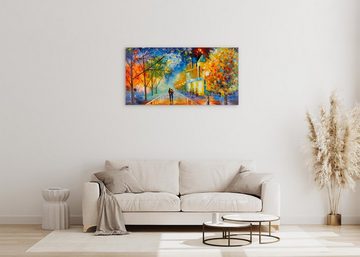 KUNSTLOFT Gemälde Fateful Evening 120x60 cm, Leinwandbild 100% HANDGEMALT Wandbild Wohnzimmer