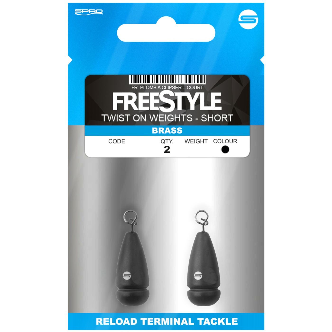 Angelgewicht Spro Freestyle Twist On Weights Short Brass - 2 Gewichte