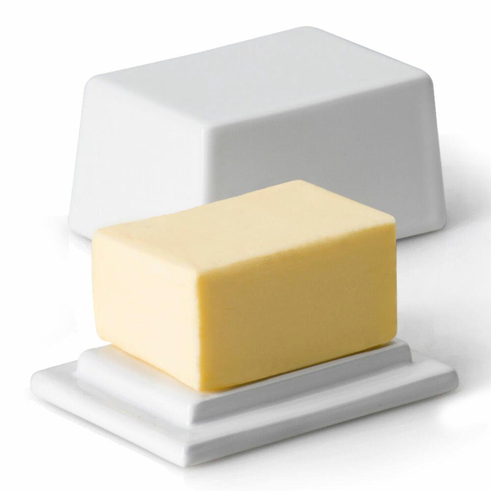 Continenta Butterdose für 125 g Butter Weiß, Keramik, (1-tlg)