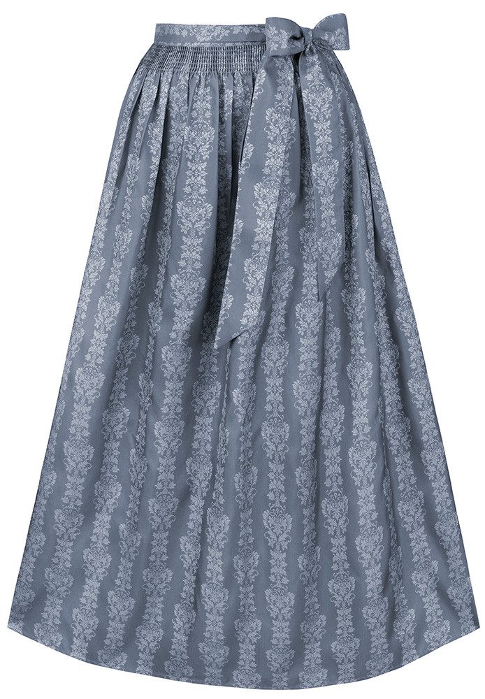 Stockerpoint Dirndlschürze Dirndlschürze Aline 96cm Länge rauchblau