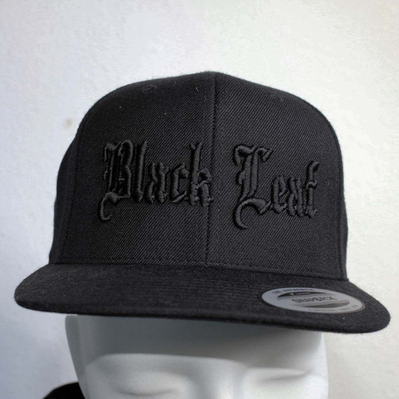 Black Leaf Snapback Cap Classic schwarz bestickt Originales Black Leaf®-Logo, Größenverstellbar, Fester Schirm