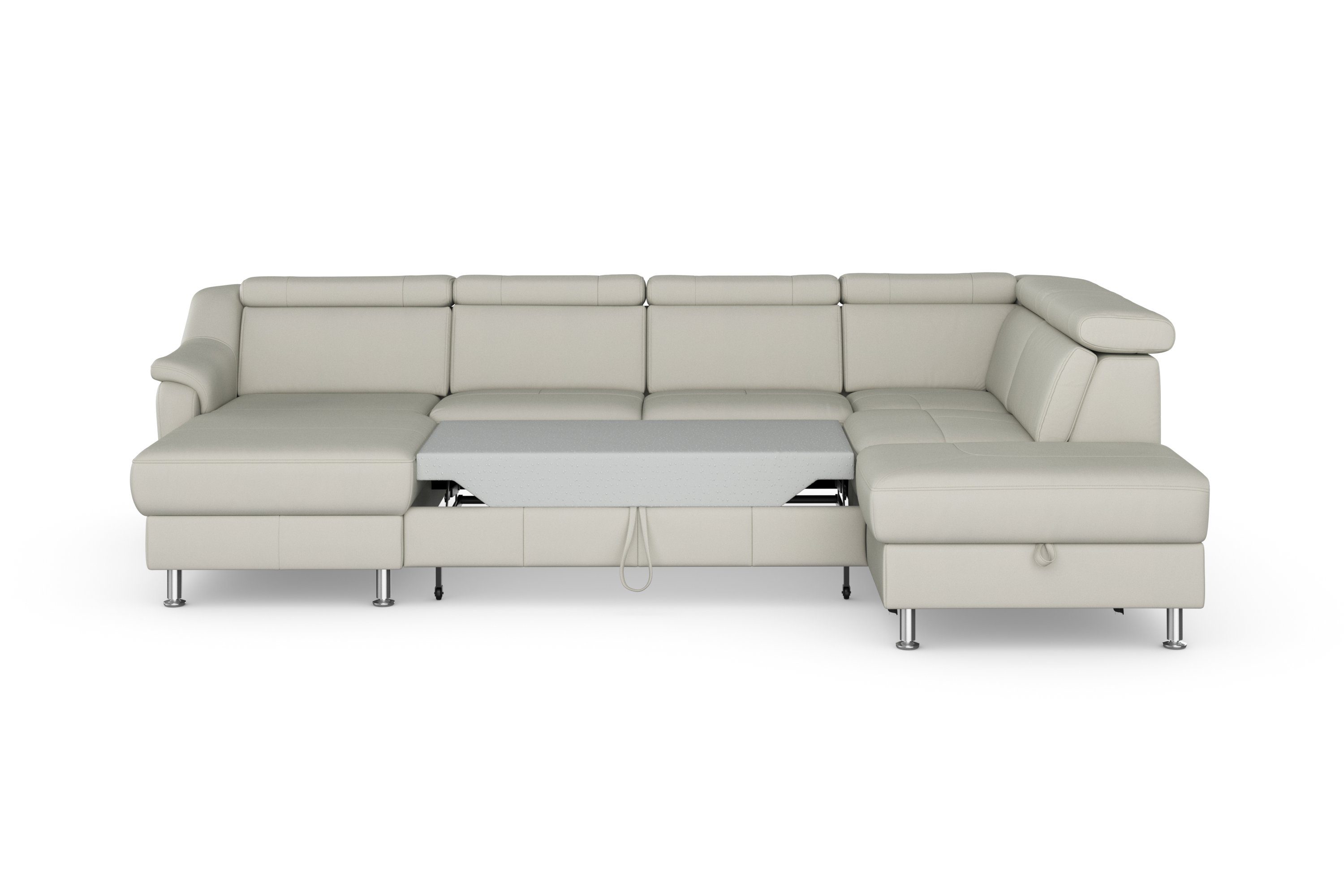 sit&more Wohnlandschaft Freetown U-Form, Kopfteilverstellung und Federkern, wahlweise mit Bettfunktion