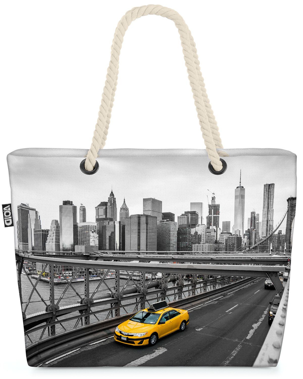 VOID Strandtasche t manhattan (1-tlg), Bridge new brooklyn york brücke Taxi Cap Brooklyn Amerika