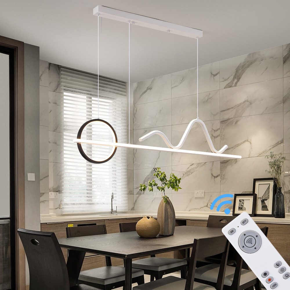 Eurohandisplay LED Pendelleuchte LED Pendelleuchte 2130 LED Hängelampe mit Fernbedienung, LED fest integriert, Warm- bis Kaltweiß, Mit Fernbedienung Lichtfarbe und Helligkeit einstellbar