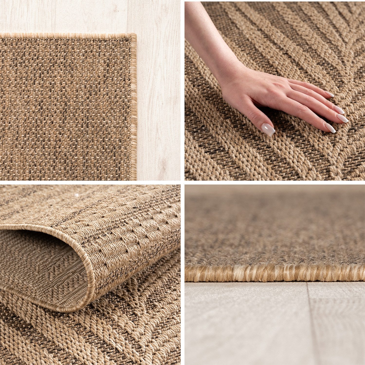 Teppium Teppich Natürlicher Jute-Optik Outdoor-Stil, Rechteckig, günstig online kaufen