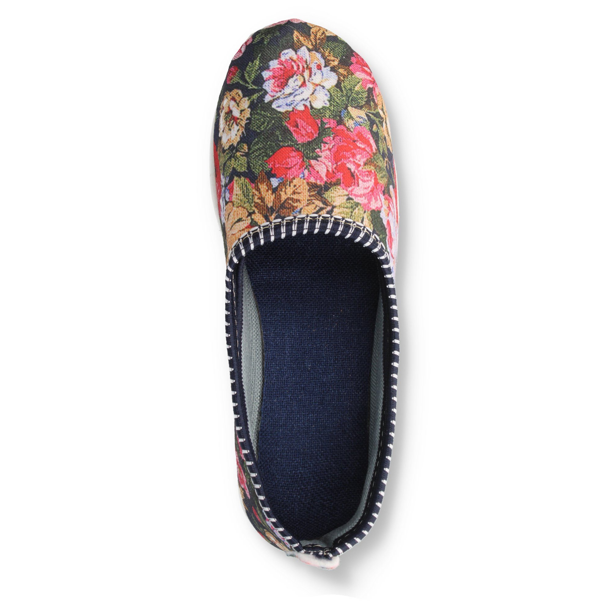 filsko Amersfoort geblümter Hausschuh Damen Ballerina Blumenmuster