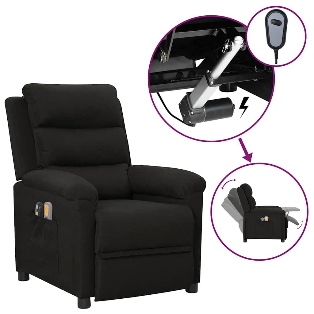 vidaXL Massagesessel vidaXL Massagesessel Elektrisch Schwarz Stoff