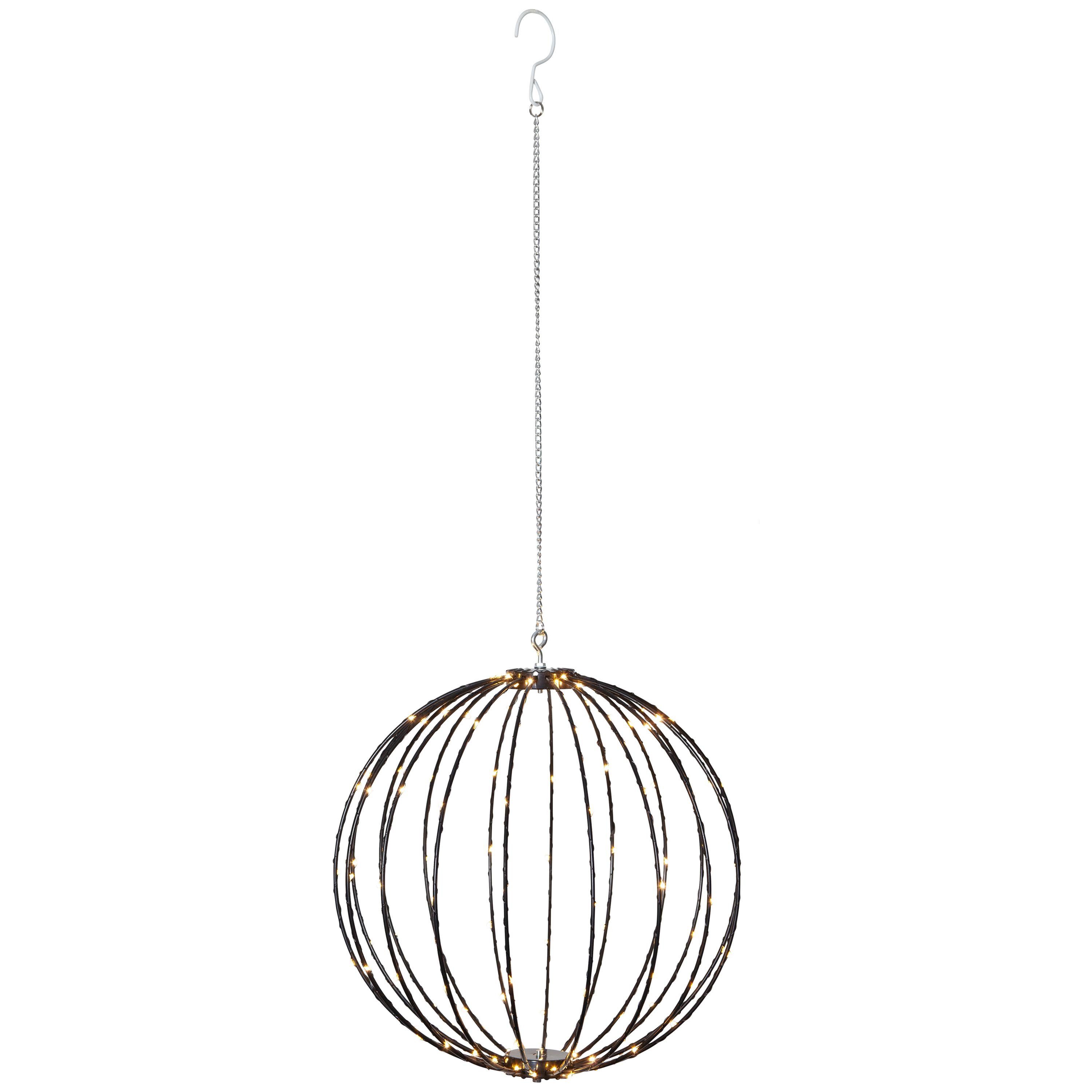 STAR TRADING Pendelleuchte Mounty, LED Hängeleuchte Kugel Mounty, schwarz, 40cm