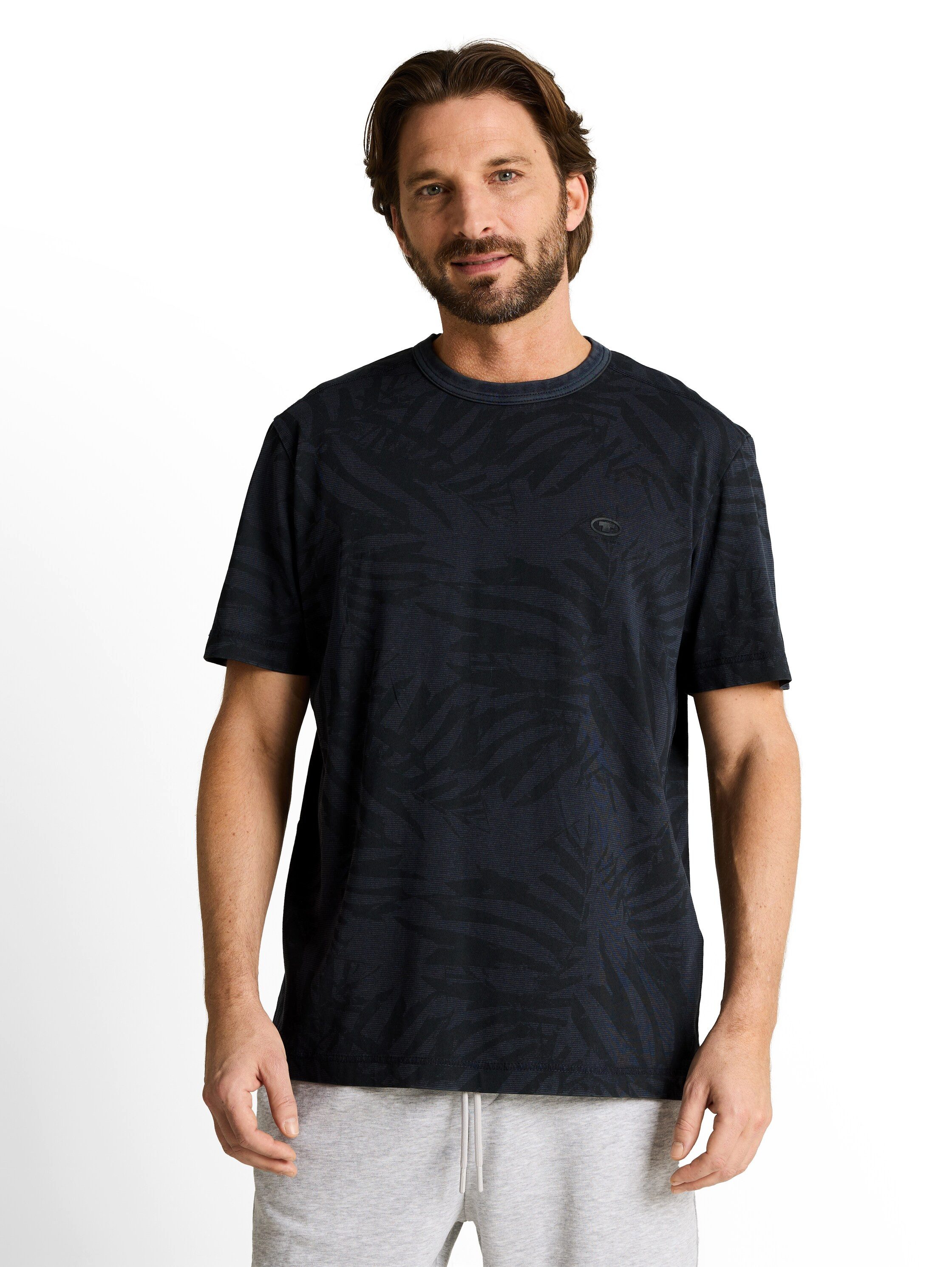 TOM TAILOR Kurzarmshirt mit floralem Allover-Print