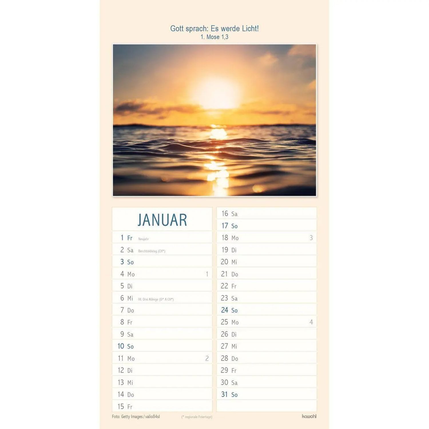 Wandkalender Meine Zeit in seinen Händen 2027