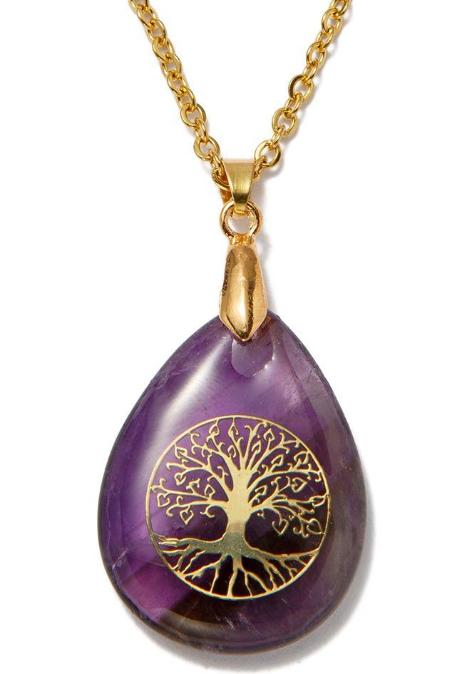 Kette mit Anhänger Schmuck Geschenk Lebensbaum
