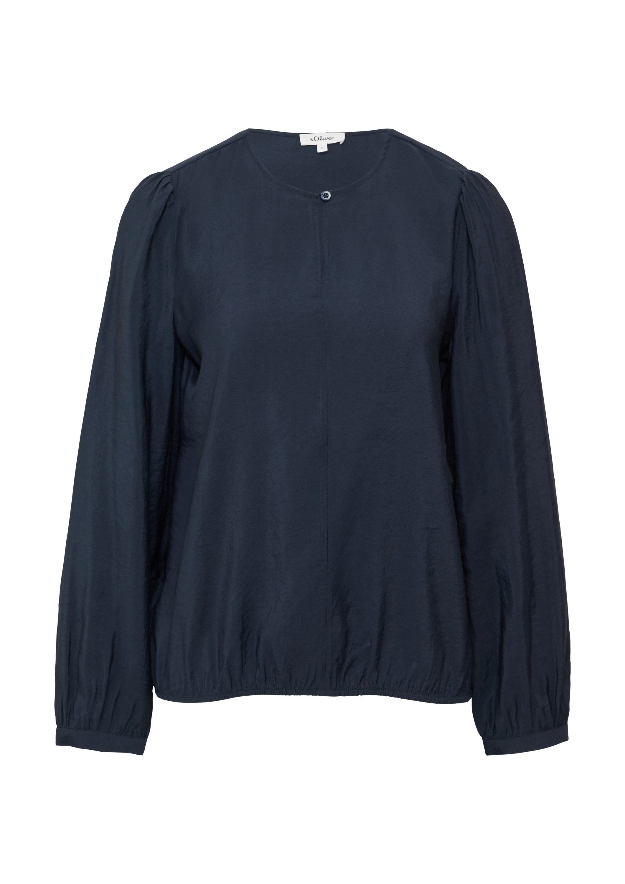 s.Oliver Langarmbluse Bluse Bluse mit Puffärmeln günstig online kaufen