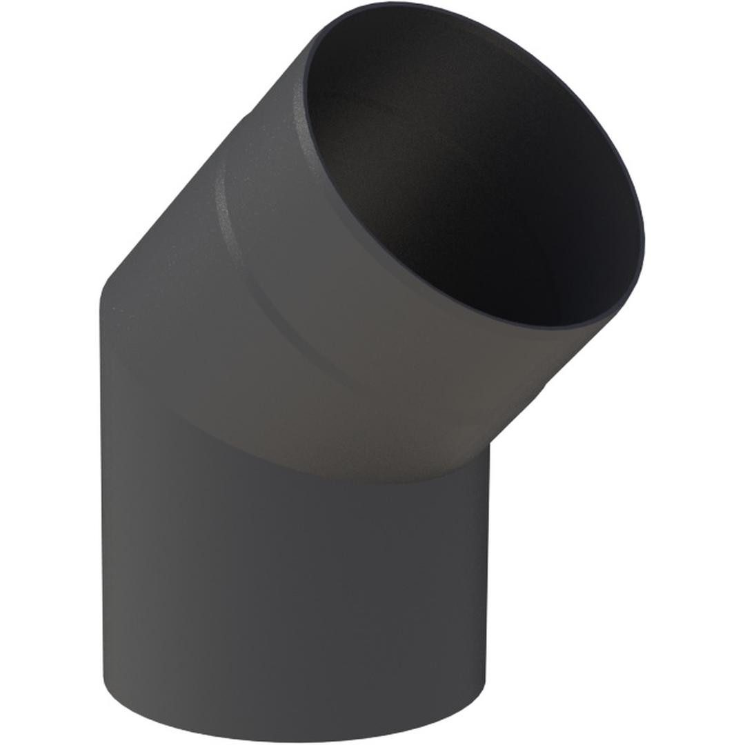 Feuercampus Ofenrohr Ø 200 mm Bogen 45° - schwarz, 200 mm