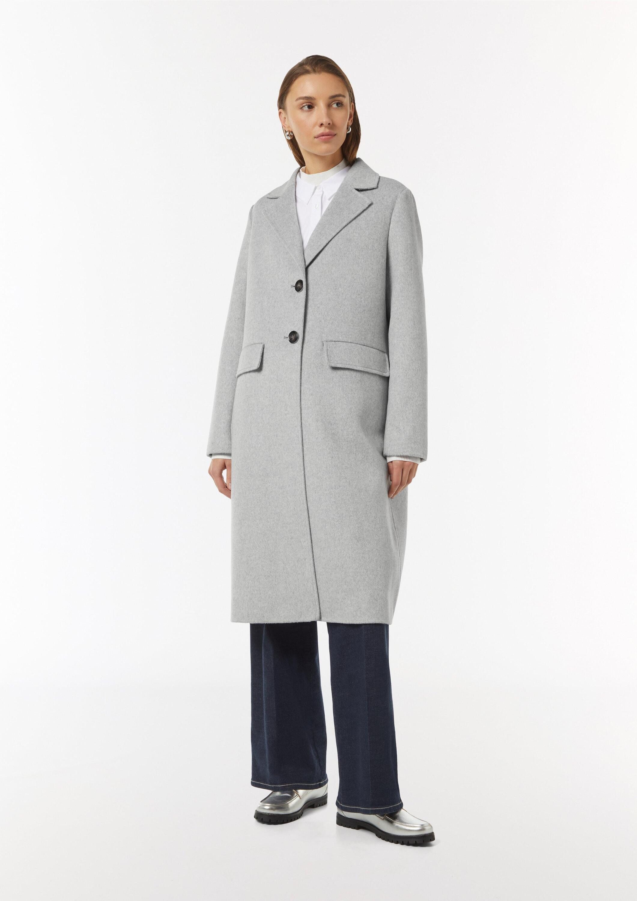 comma Funktionsmantel Outdoor-Mantel Hochwertiger Blazer-Mantel im H-Shape mit Rückenschlitz