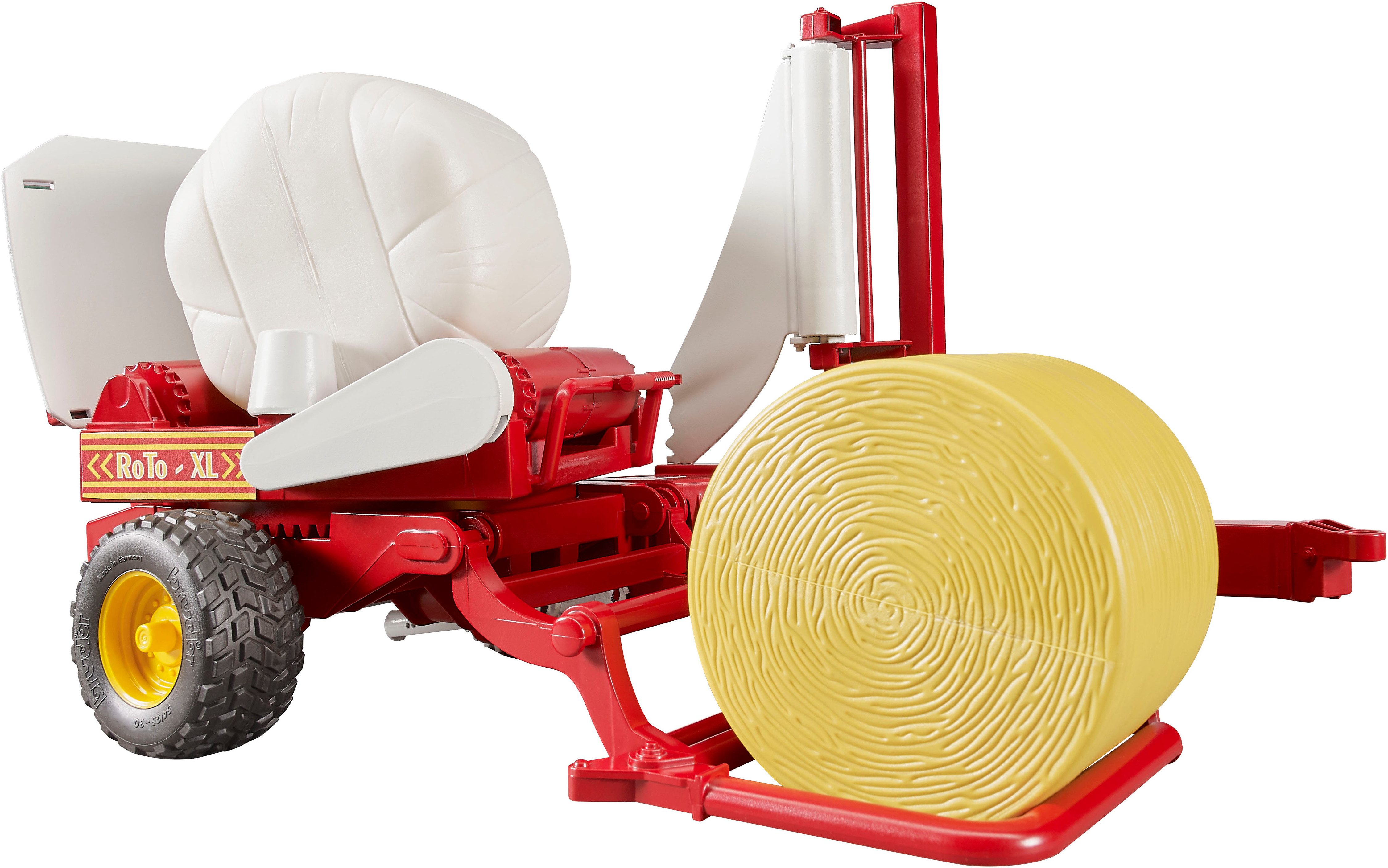 Bruder® Spielzeug-Landmaschine Ballenwickler 38 cm mit Rundballen ocker/wei günstig online kaufen