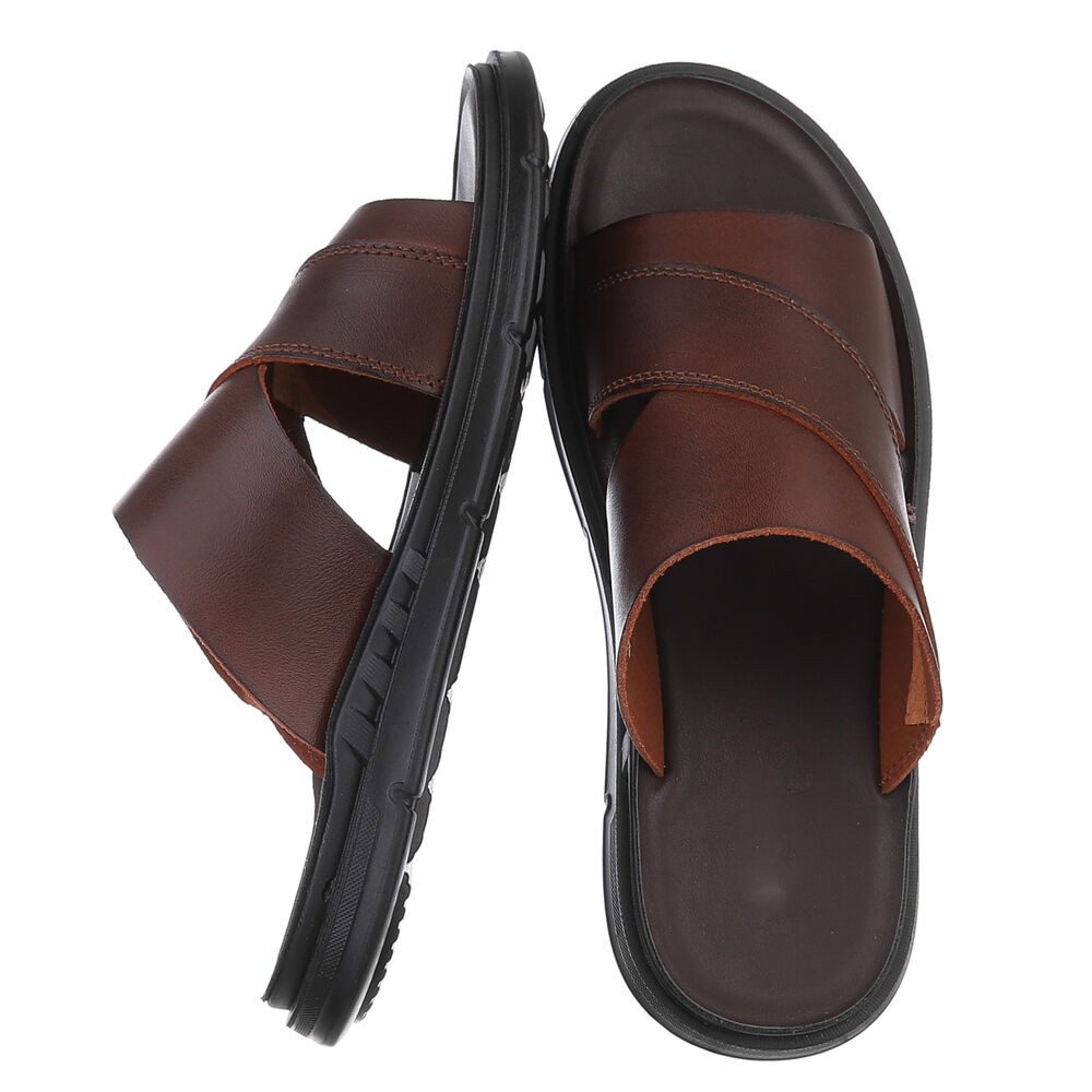 Coolwalk Echtleder Bequeme Herren-Sandalen mit Kreuzband günstig online kaufen