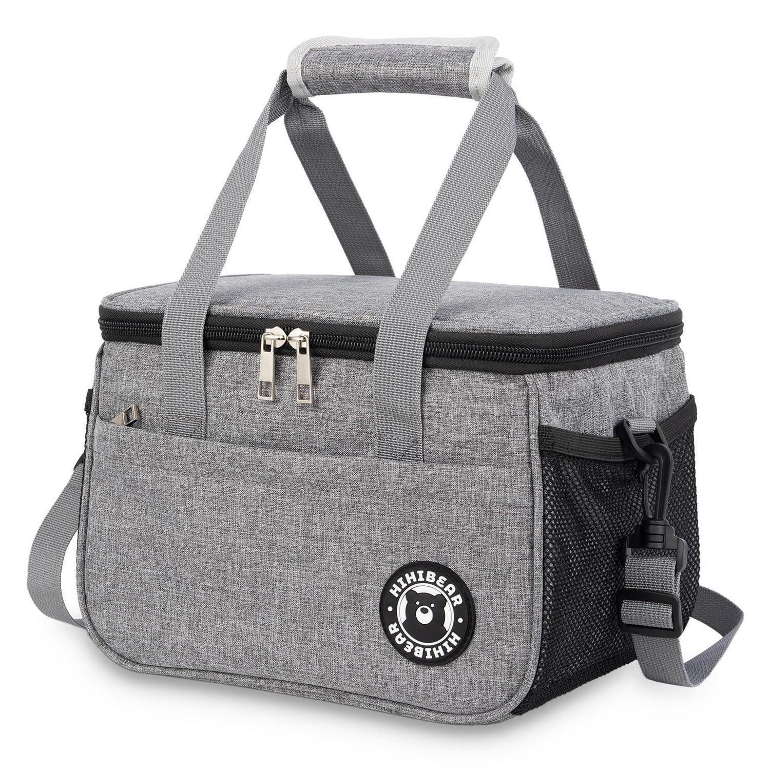 Kühltasche Kühltasche Lunchtasche Isoliert PEVA Grau 9L (28cm x 18cm x 18cm)