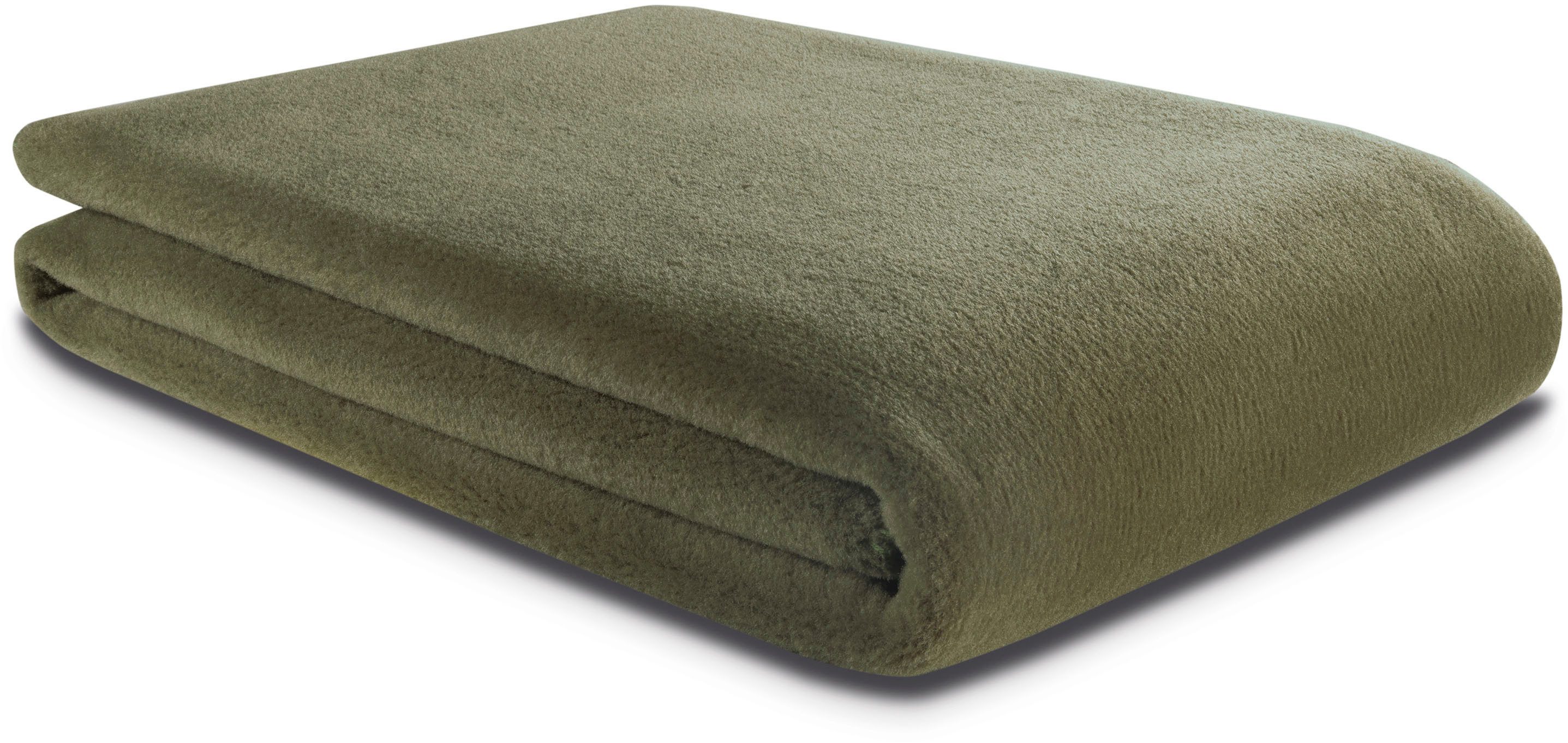 Wohndecke Wool Feel im Pelz-Look, Biederlack, mit gektteltem Zierstich
