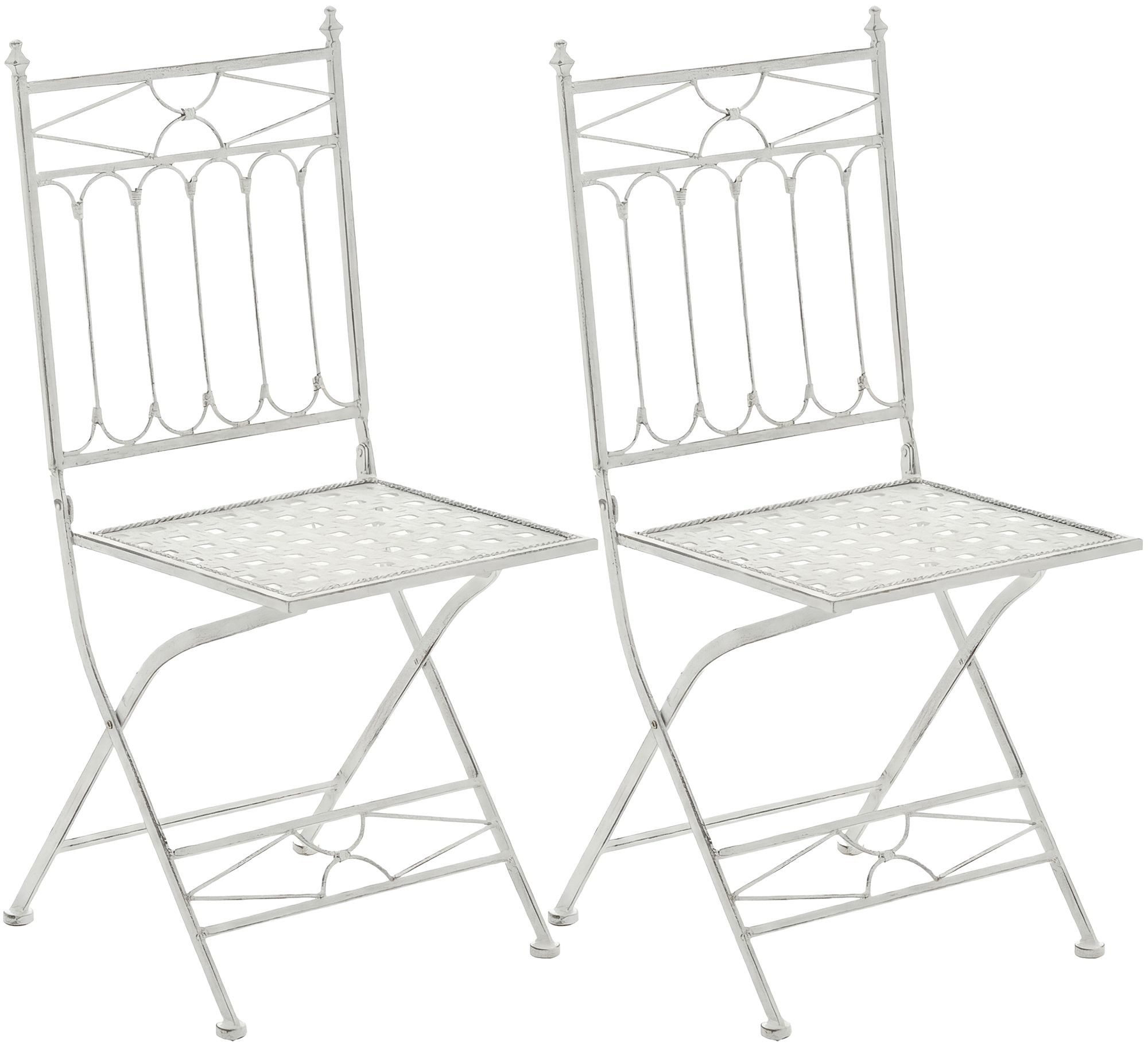 CLP Gartenstuhl Asina (2er Set, 2 St), klappbar, mit edlen Verzierungen