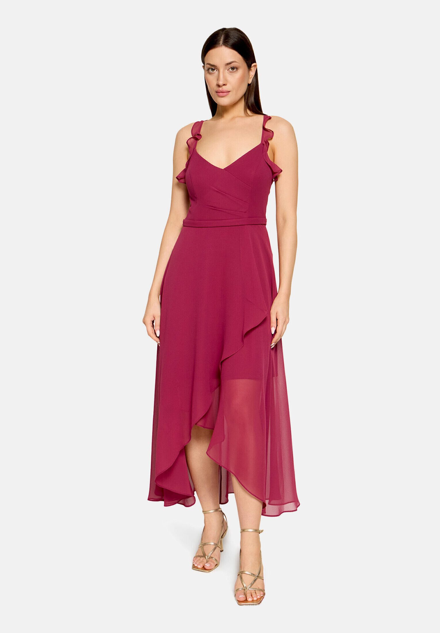 Vera Mont Abendkleid Damen mit Volant Wickel-Design