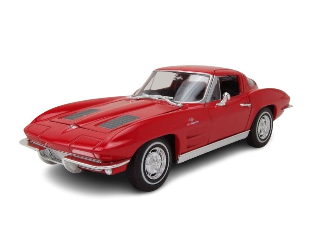 Welly Modellauto Chevrolet Corvette Sting Ray C2 1963 rot, Maßstab 1:24