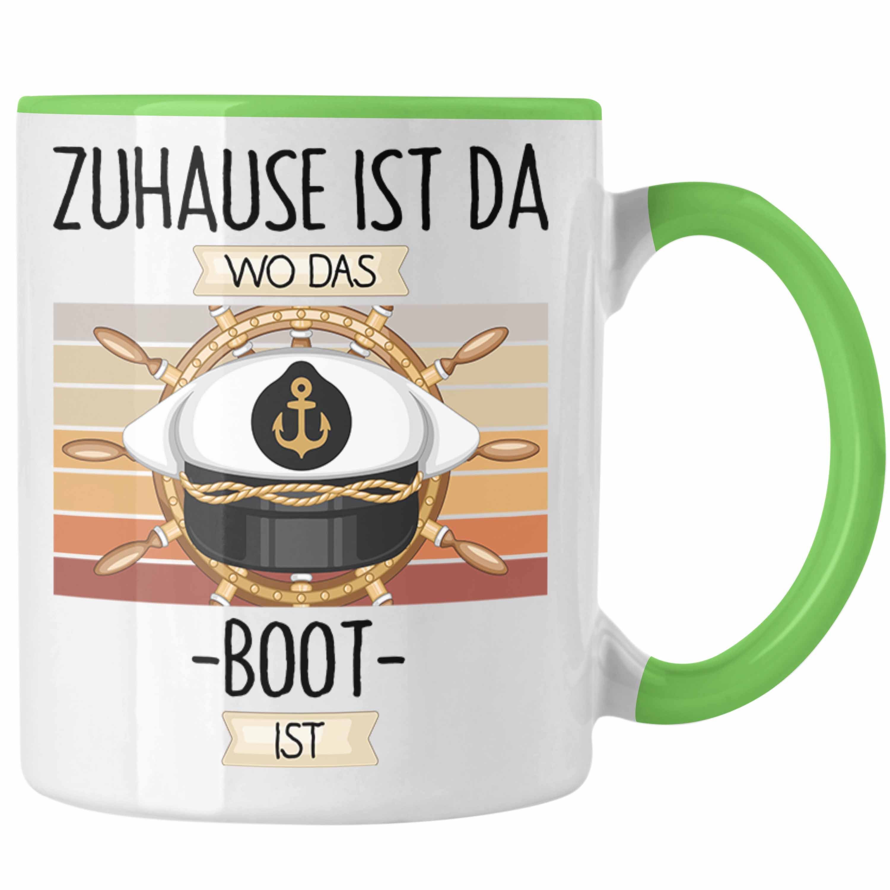 Tasse Geschenkidee Trendation Grün Ist Da Wo Tasse Zuhause Geschenk Lustiger Kapitän Spruch