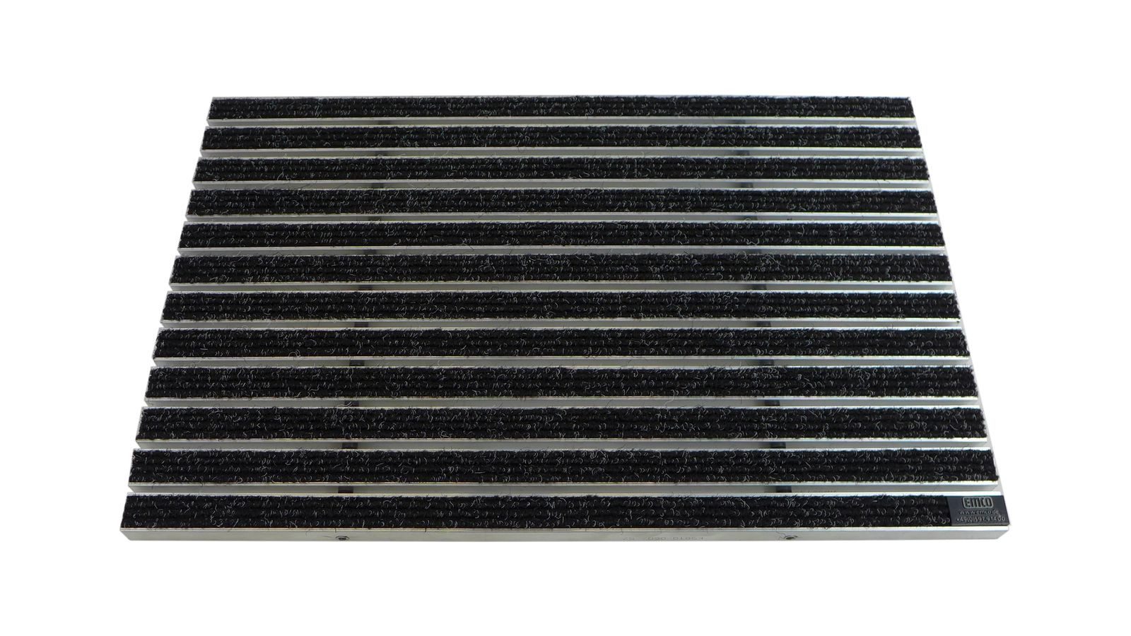 Emco Fußmatte Eingangsmatte DIPLOMAT, Rips Anthrazit, rechteckig, Höhe: 12 mm, Größe: 1000x800 mm, für Innen- und überdachten Außenbereich
