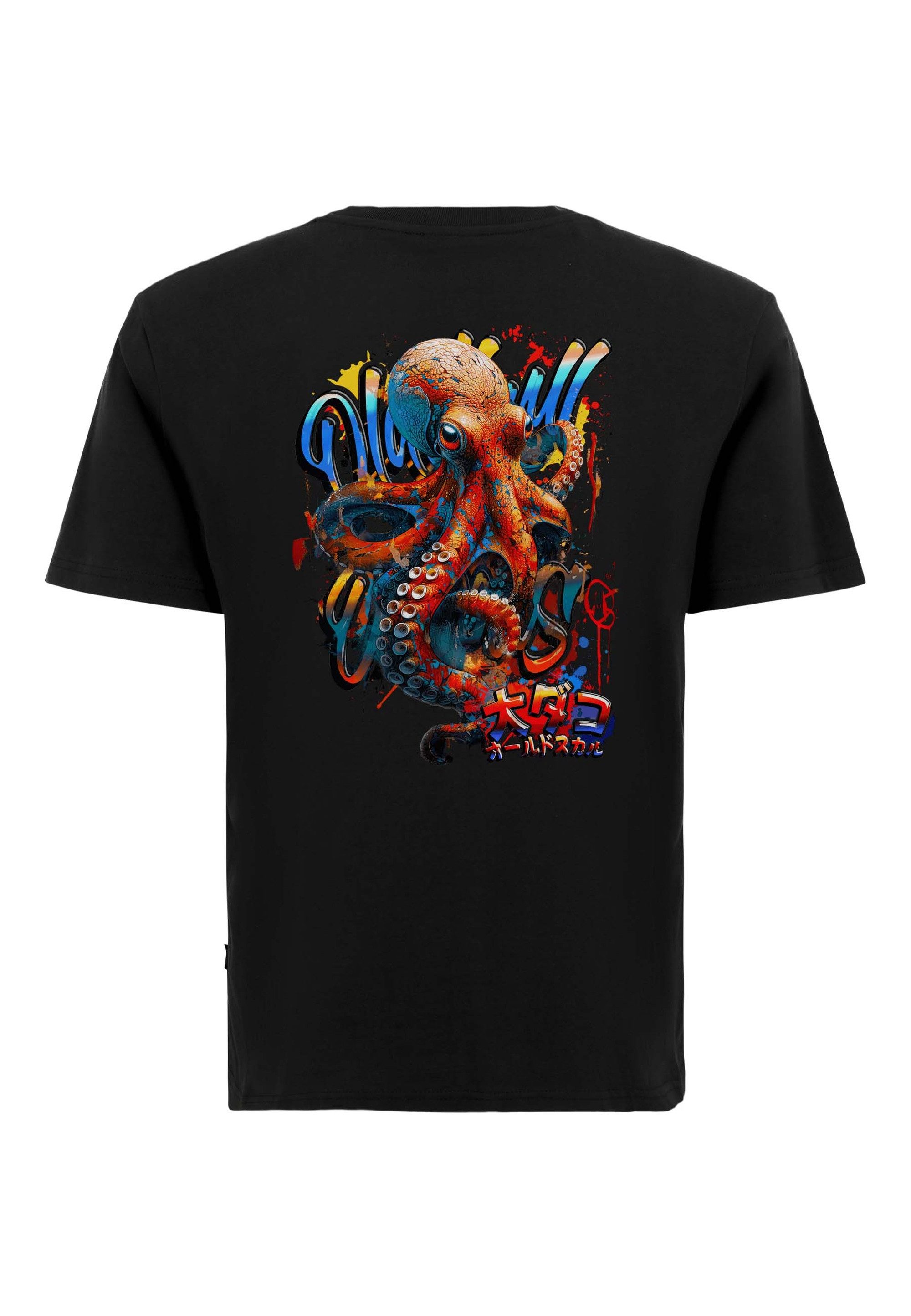 Oldskull T-Shirt Wrldvibe Tentacle Spectacle Logo Graphic Grenzenlose Kreat günstig online kaufen