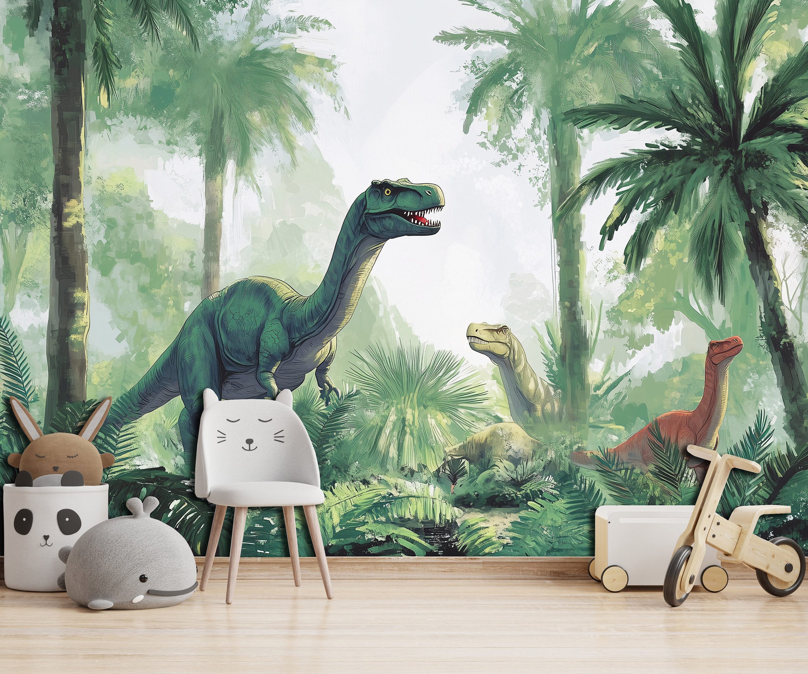 Wallarena Fototapete Kinderzimmer Junge Dinosaurier Dschungel günstig online kaufen