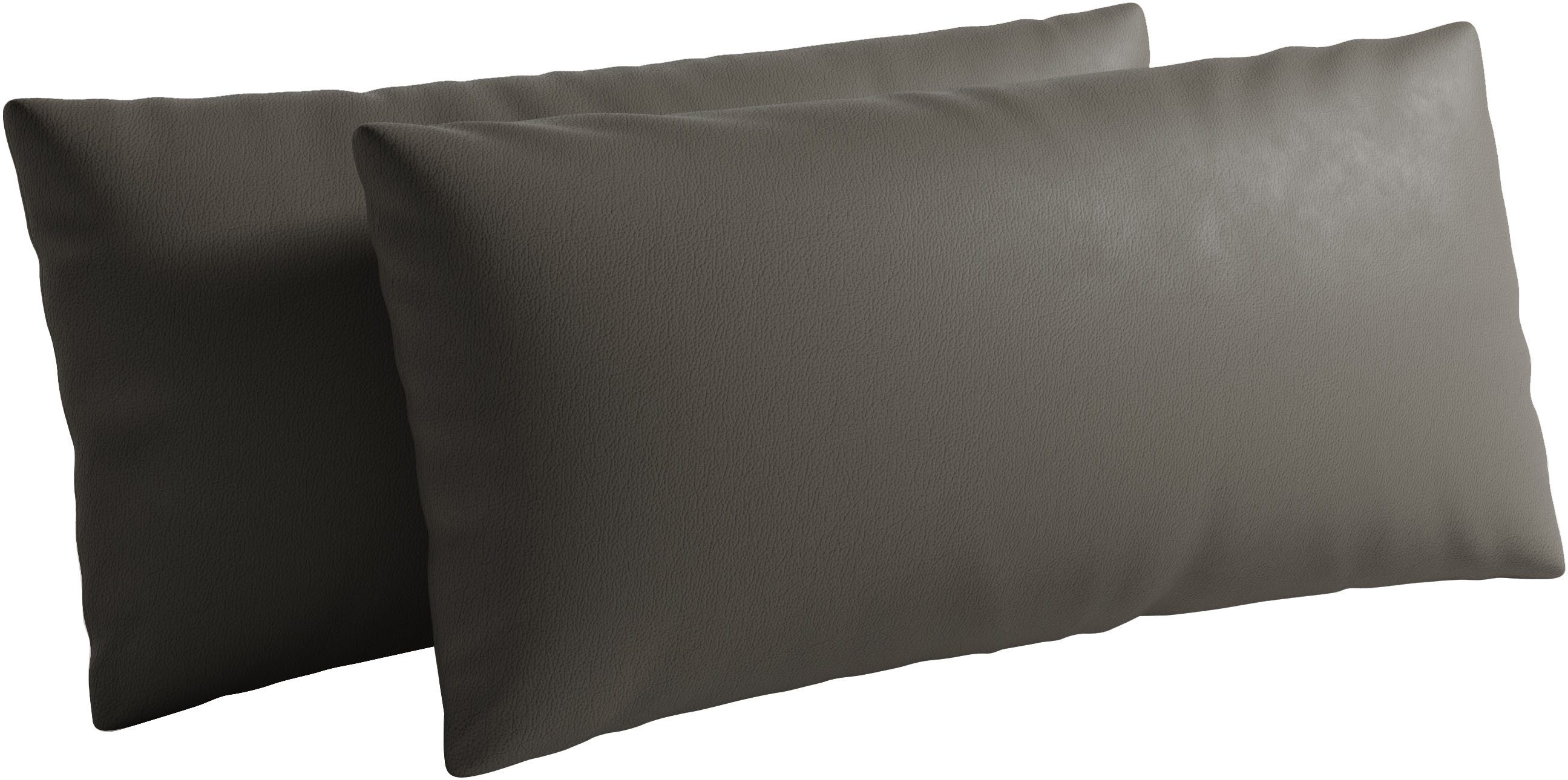 sit&more Sofakissen Chelsea, 60 cm, Leder, (Set), zur Auswahl Sets mit 2 oder 3 Stück