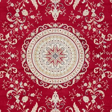 Teppich Orientalischer Samt Teppich Fransen Antik Negar Rot, NOURISTAN, rechteckig, Höhe: 5 mm