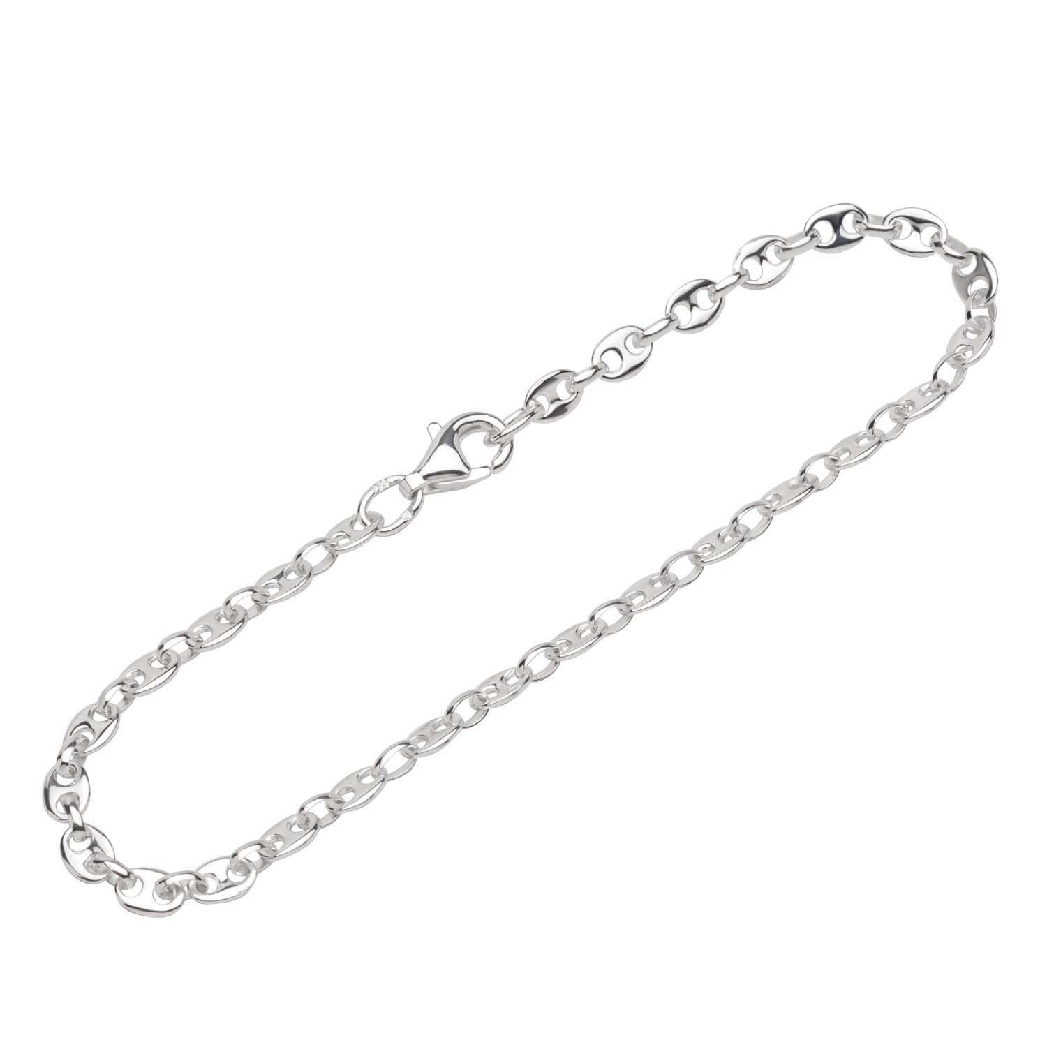 Armband Armband 925 Sterling Silber 19cm Kaffeebohnen Kett