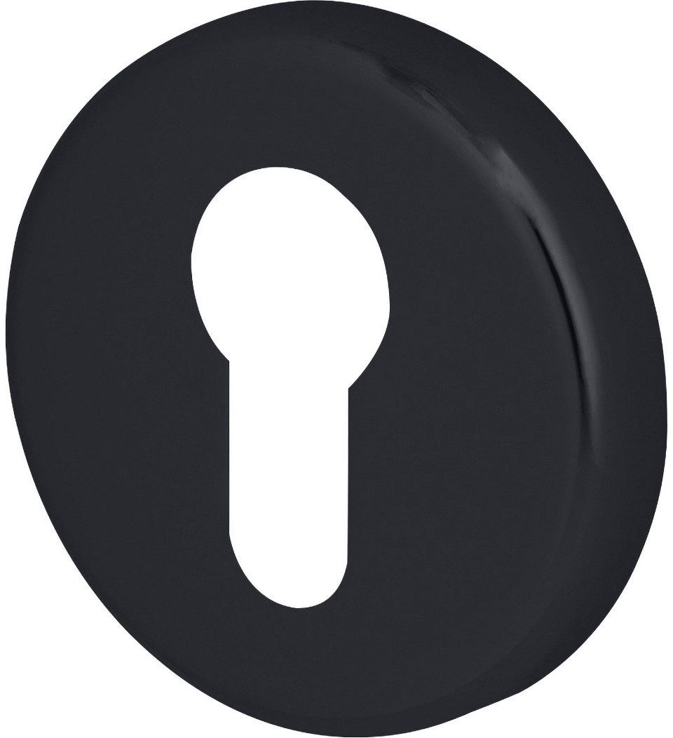 Alpertec Türbeschlag Alpertec Drückerrosette Edelstahl schwarz lackiert