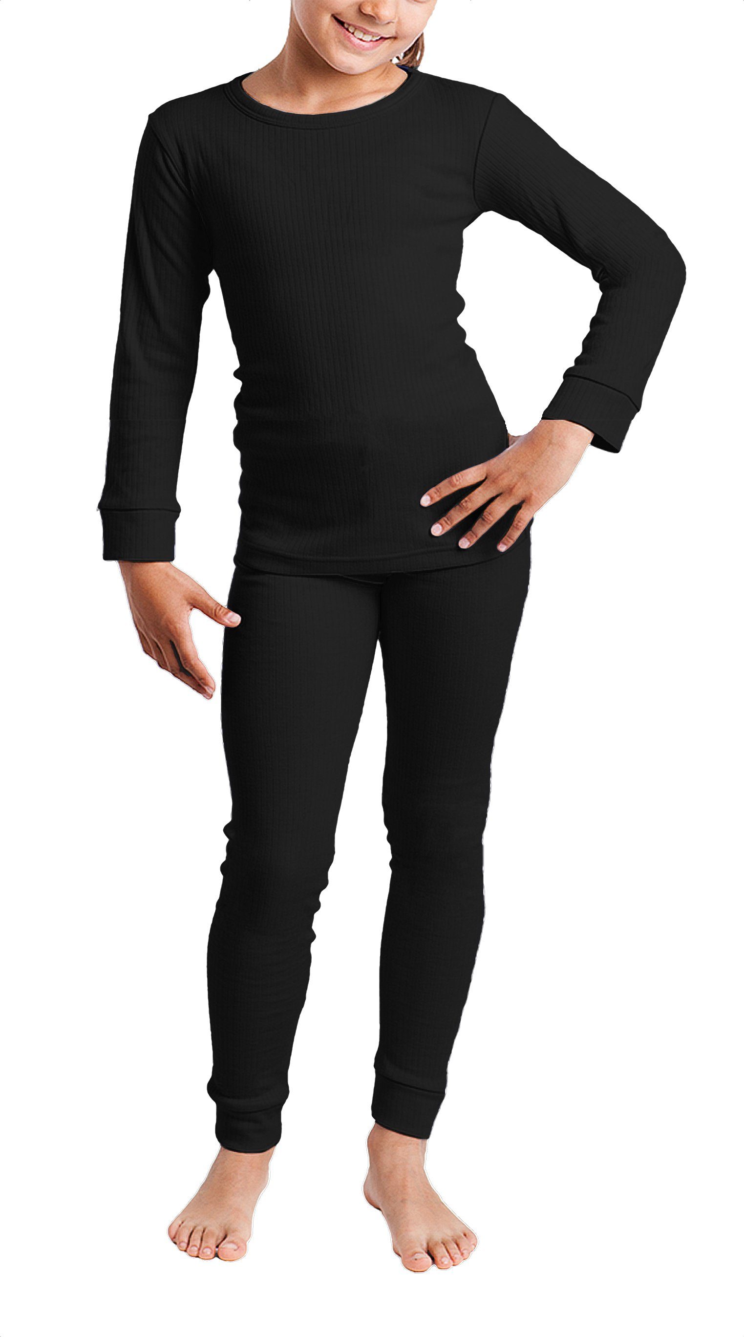 Cocain underwear Thermounterhose Warme lange Kinder Thermo Ski Unterwäsche lang Unterhose Unterhemd 100 (Packung, 2-St) warm weich gemütlich