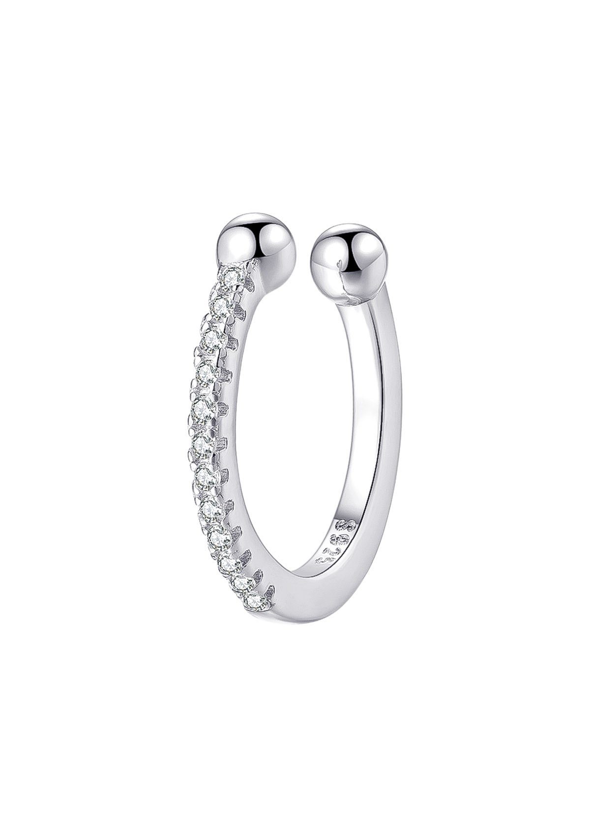 Hey Happiness Ohrklemme Basic Single Ear Cuff Zirkonia, Fake Ohrring Silber günstig online kaufen